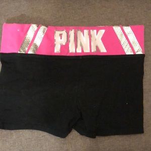 vs pink yoga shorts